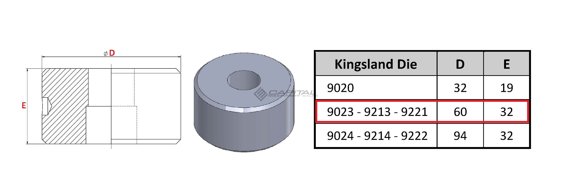 9023 Round Die for Kingsland Iron Worker 9023 Round Die for Kingsland Iron Worker
