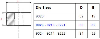 Kingsland Dies sizing table