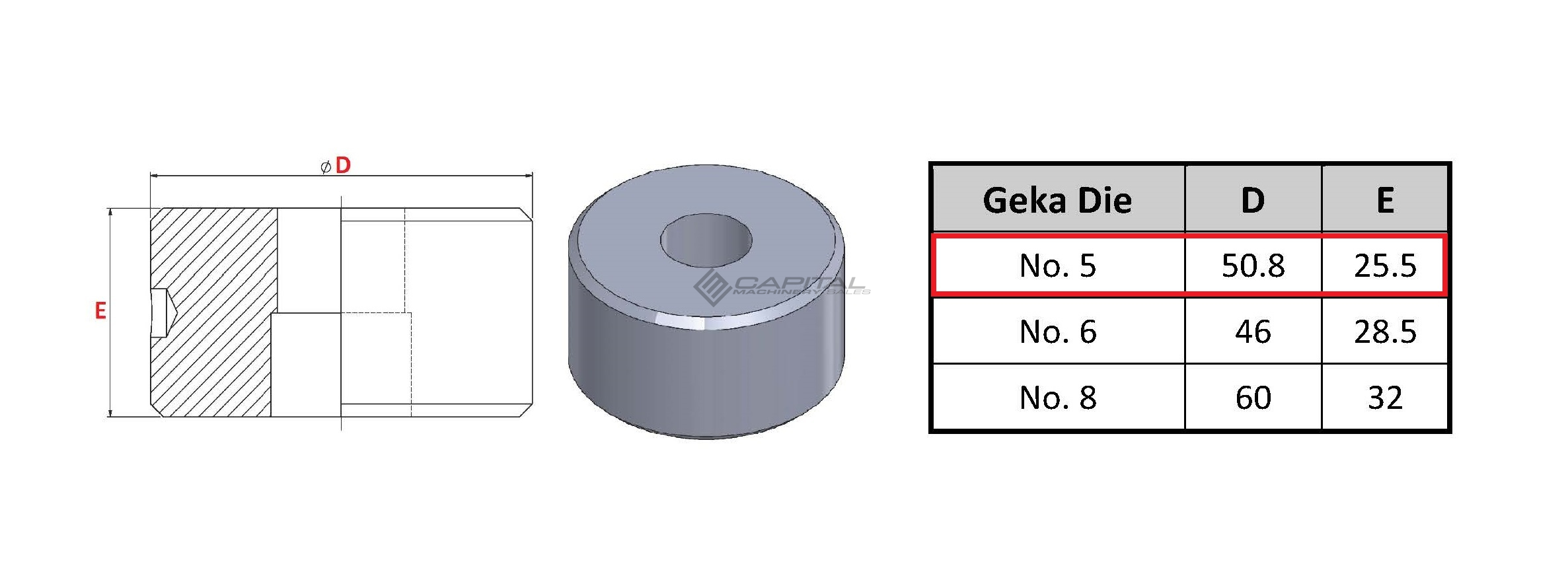 Geka Die Round No. 5 for Geka Iron Worker Geka Die Round No. 5 for Geka Iron Worker