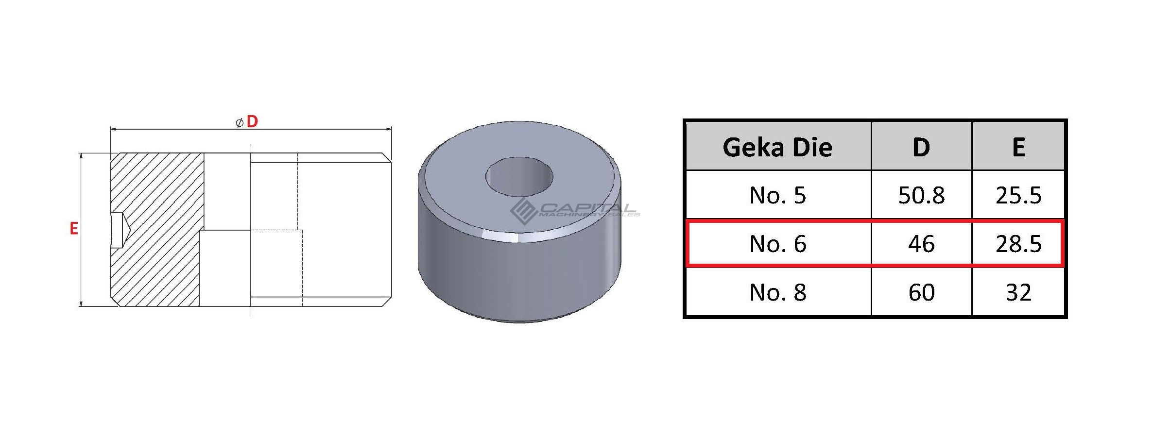 Geka Die Round No. 6 for Geka Iron Worker Geka Die Round No. 6 for Geka Iron Worker