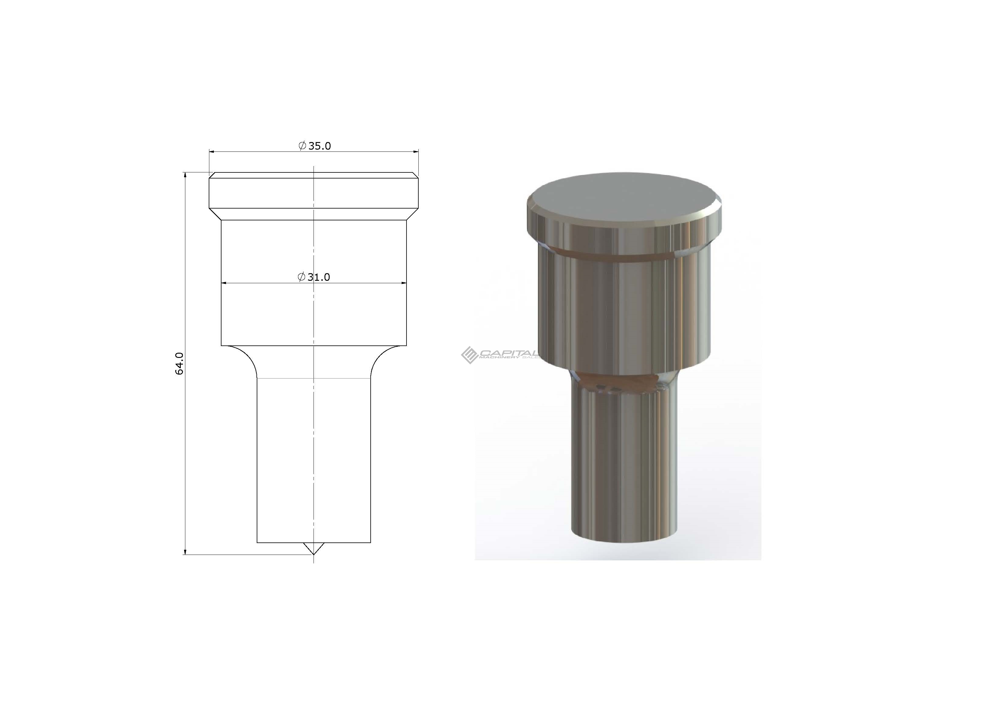 Geka Punch Round No. 8 for Geka Iron Worker Geka Punch Round No. 8 for Geka Iron Worker