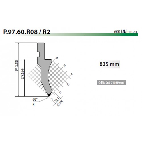 P97-60-R08 Rolleri Top Tool 60 Degree P97-60-R08 Rolleri Top Tool 60 Degree