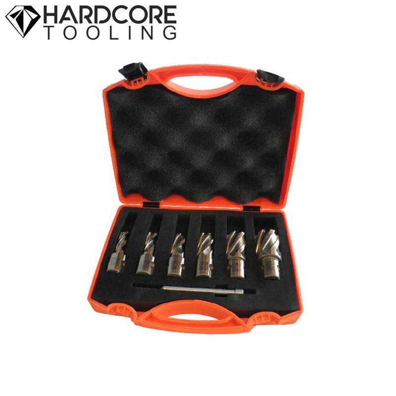 Hardcore 5 Piece Magnetic Drill Cutter Set 30mm Hardcore 5 Piece Magnetic Drill Cutter Set 30mm