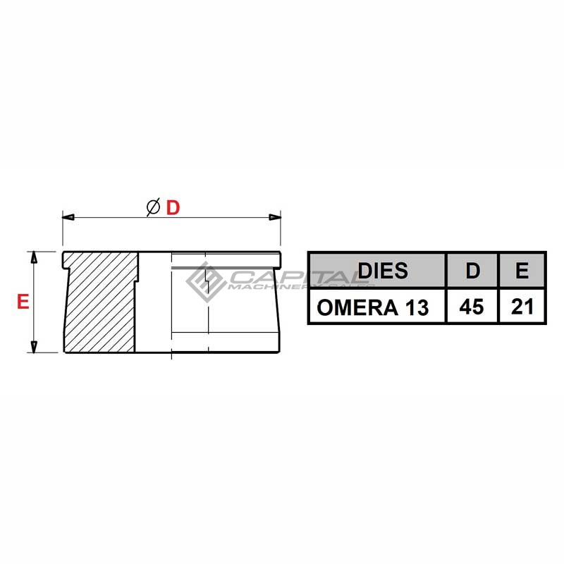 Omera 13 Square Die Omera 13 Square Die