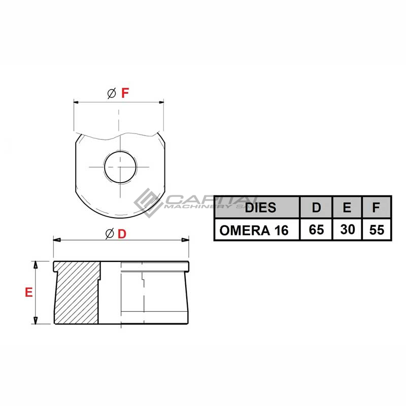 Omera 16 Square Die Omera 16 Square Die