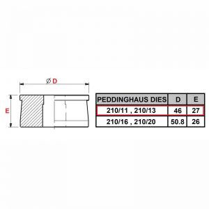 Peddinghaus 210/11, 210/13 Elongated Die