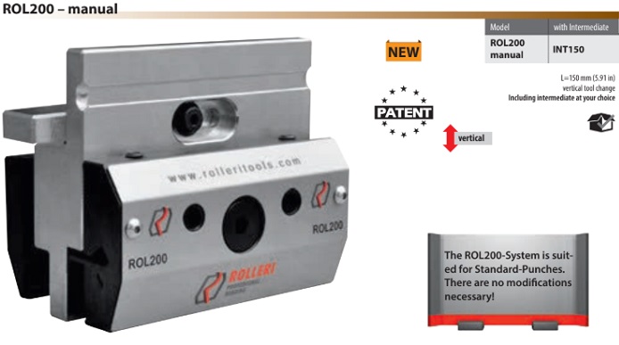 Rolleri ROL200 Vertical Clamp Manual With INT150 Rolleri ROL200 Vertical Clamp Manual With INT150