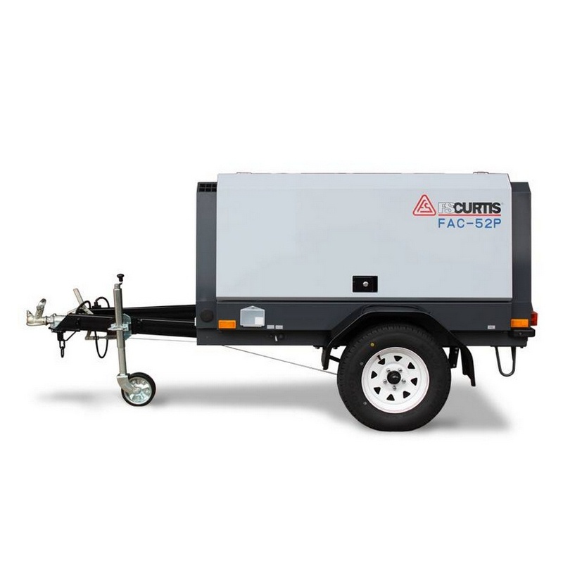 FS-Curtis FAC-52P Diesel Rotary Screw Air Compressor – 36.4kW / 48.8HP 5239L 9 bar – 185CFM/5232LPM – Aftercooled Air Dryer – Trailer Mount FS-Curtis FAC-52P Diesel Rotary Screw Air Compressor – 36.4kW / 48.8HP 5239L 9 bar – 185CFM/5232LPM – Aftercooled Air Dryer – Trailer Mount