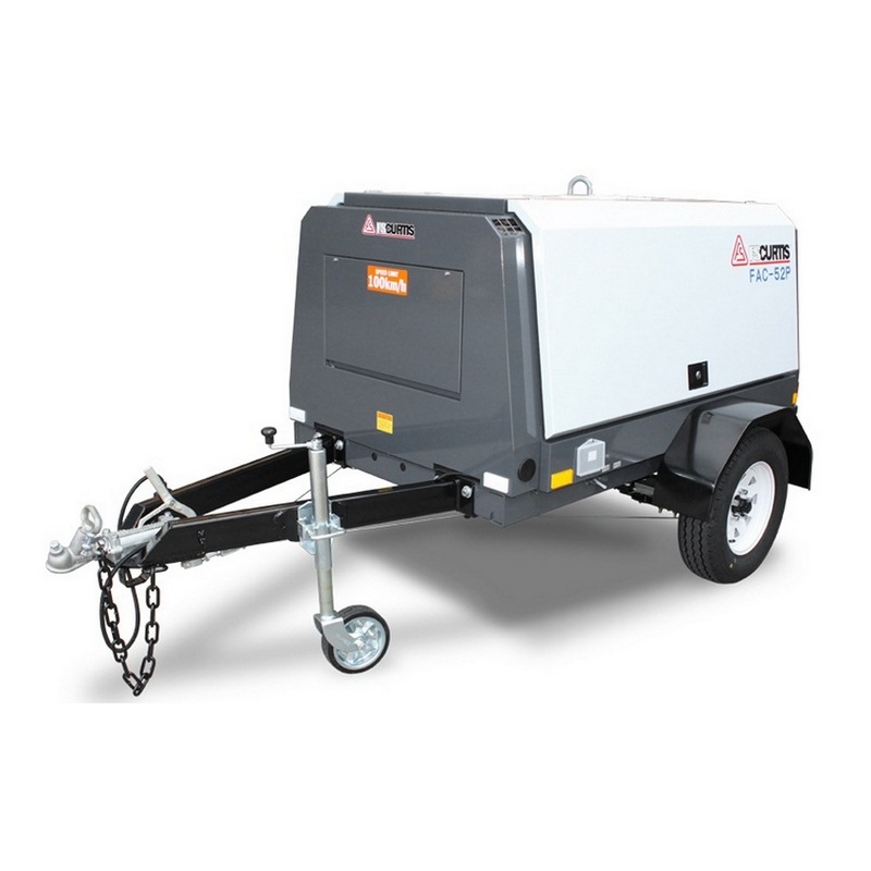 FS-Curtis FAC-52P Diesel Rotary Screw Air Compressor – 36.4kW / 48.8HP 5239L 9 bar – 185CFM/5232LPM – Aftercooled Air Dryer – Trailer Mount FS-Curtis FAC-52P Diesel Rotary Screw Air Compressor – 36.4kW / 48.8HP 5239L 9 bar – 185CFM/5232LPM – Aftercooled Air Dryer – Trailer Mount