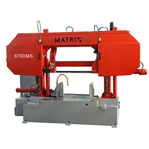 Matrix 670DMS Column Semi Automatic Twin Column Double Mitre Bandsaw Machine
