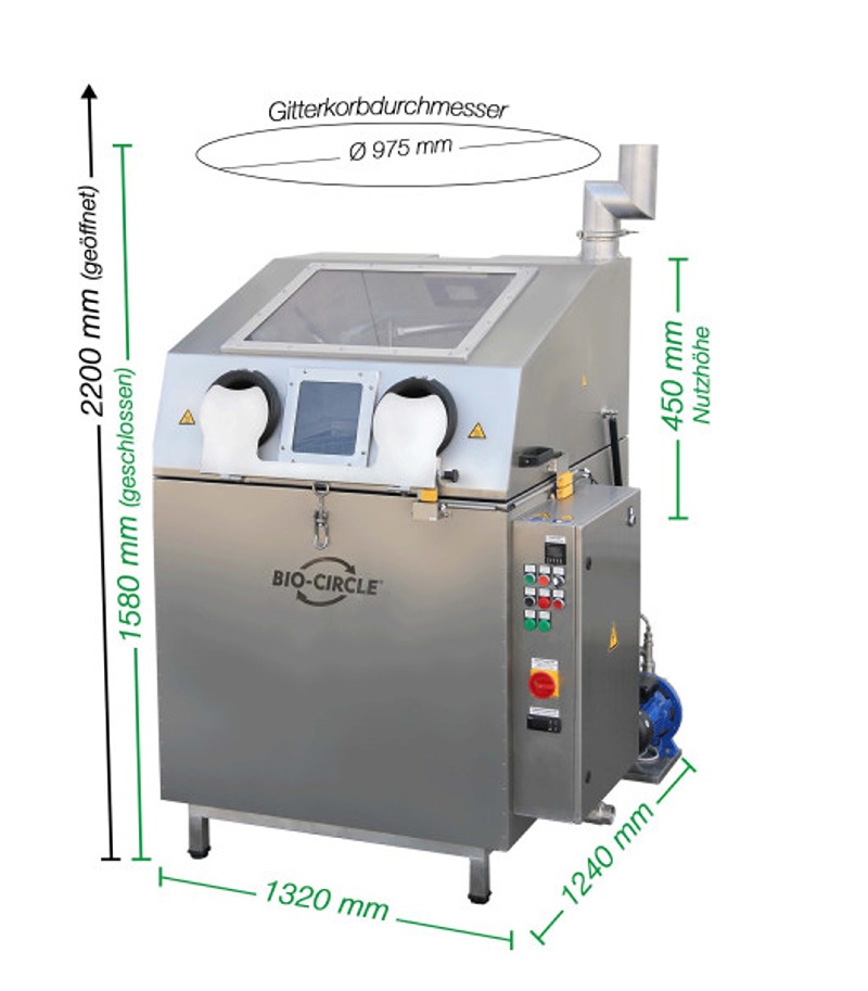 Bio Circle Turbo 1000 Stainless Steel 2 In 1 Automatic And Manual Cleaning Dimension Bio Circle Turbo 1000 Stainless Steel 2 In 1 Automatic And Manual Cleaning Dimension
