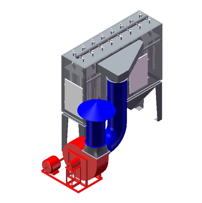 MultiBlast Dust Collector System Complete for Blasting Room MultiBlast Dust Collector System Complete for Blasting Room