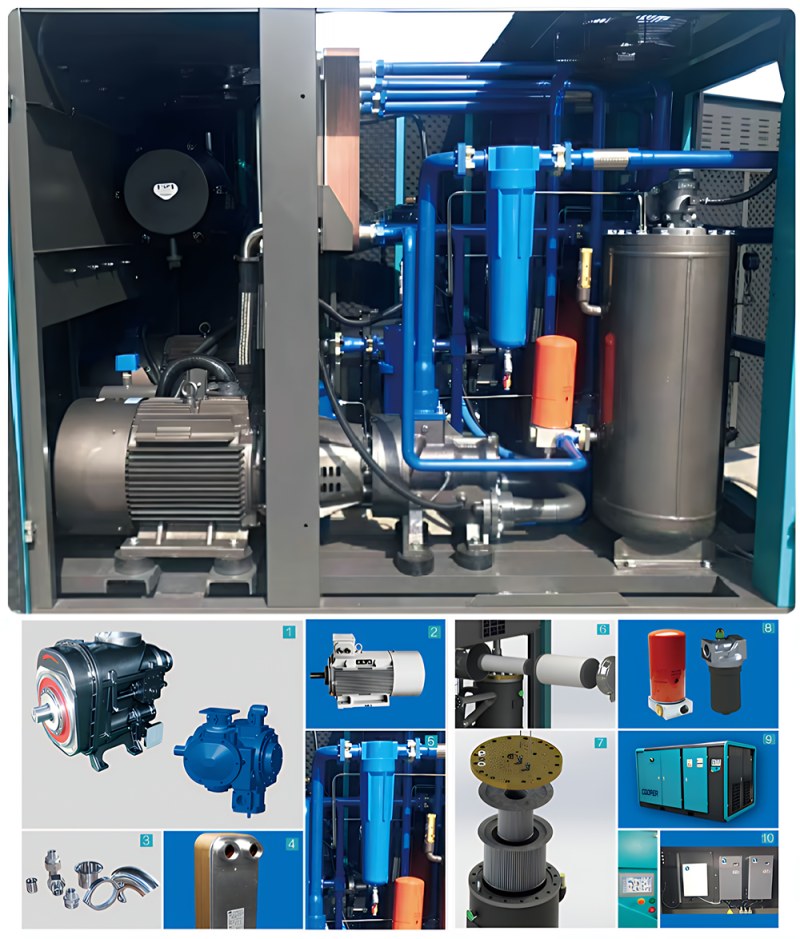 Cooper RX271-AC Rotary Screw Air Compressor – Direct Drive – 55kW / 75HP 12 bar – 271CFM/7674LPM – Base Mount Cooper RX271-AC Rotary Screw Air Compressor – Direct Drive – 55kW / 75HP 12 bar – 271CFM/7674LPM – Base Mount