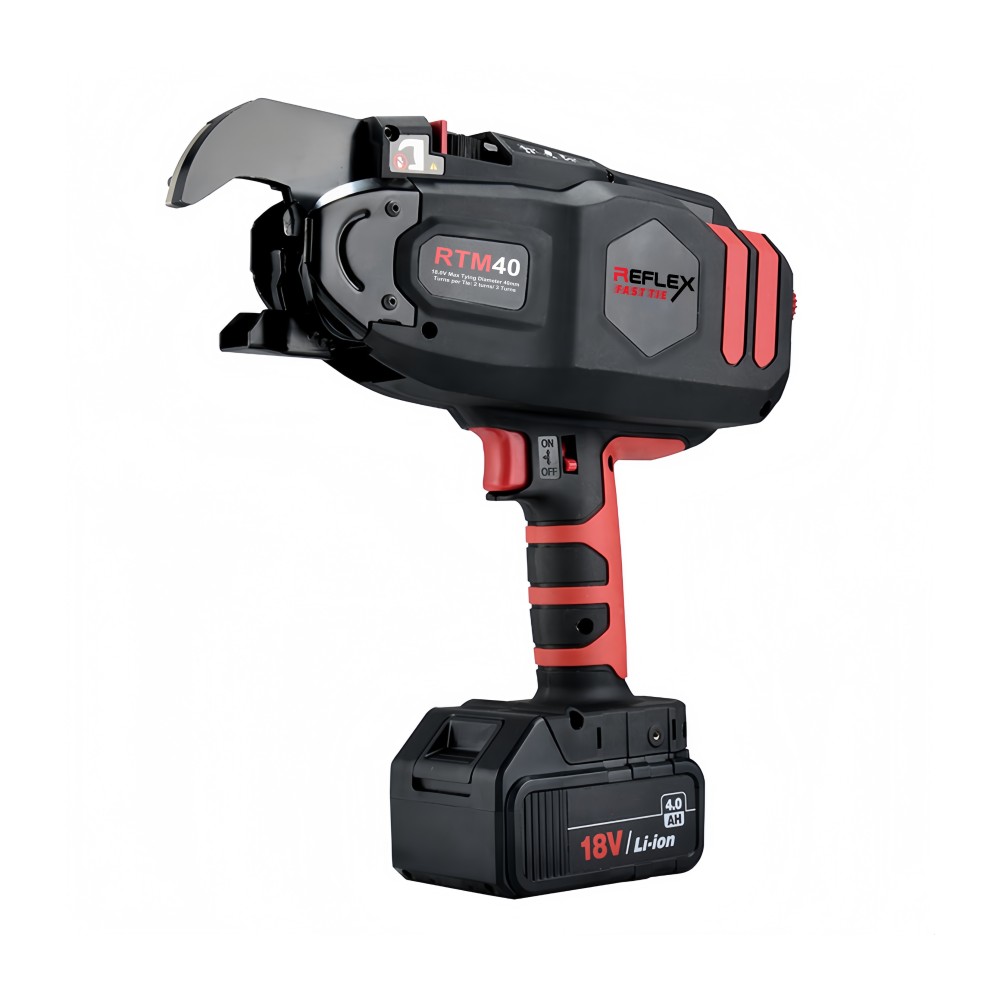 Reflex RTM40 18V Cordless Brushless Rebar Tying Machine – Lightweight 2.6kg, Max 40mm Tie Diameter Reflex RTM40 18V Cordless Brushless Rebar Tying Machine – Lightweight 2.6kg, Max 40mm Tie Diameter