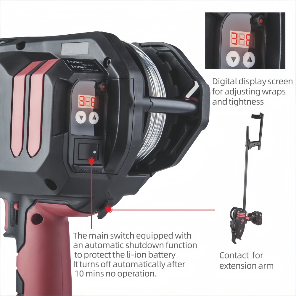 Reflex RTM40 18V Cordless Brushless Rebar Tying Machine – Lightweight 2.6kg, Max 40mm Tie Diameter Reflex RTM40 18V Cordless Brushless Rebar Tying Machine – Lightweight 2.6kg, Max 40mm Tie Diameter
