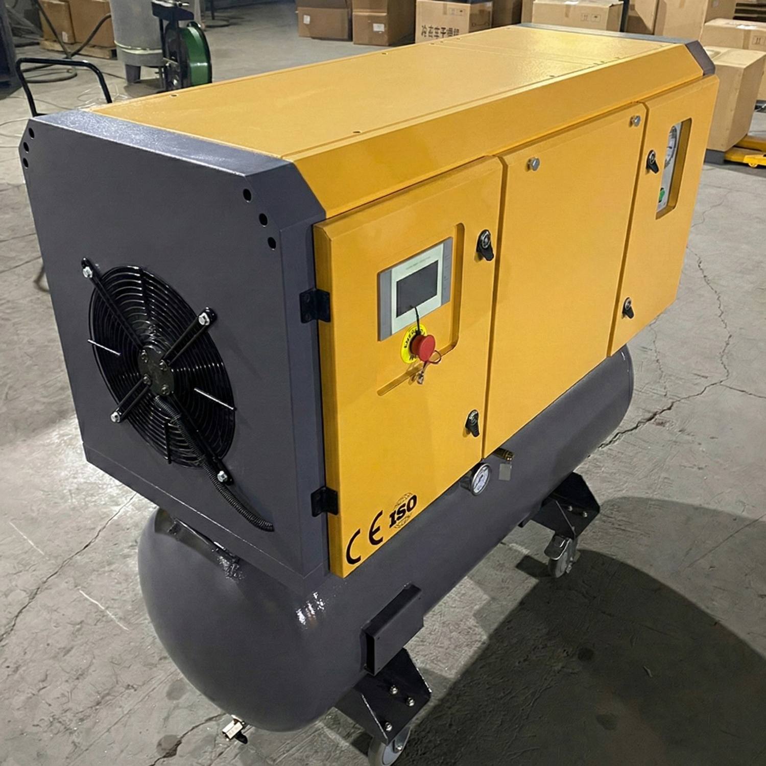 HyperAir VARI-ECO 1100S Single Phase Air Compressor – Direct Drive – 7.5kW / 10.0HP 270L – 38.85CFM/1100LPM – Refrigerated Air Dryer – Tank Mount HyperAir VARI-ECO 1100S Single Phase Air Compressor – Direct Drive – 7.5kW / 10.0HP 270L – 38.85CFM/1100LPM – Refrigerated Air Dryer – Tank Mount