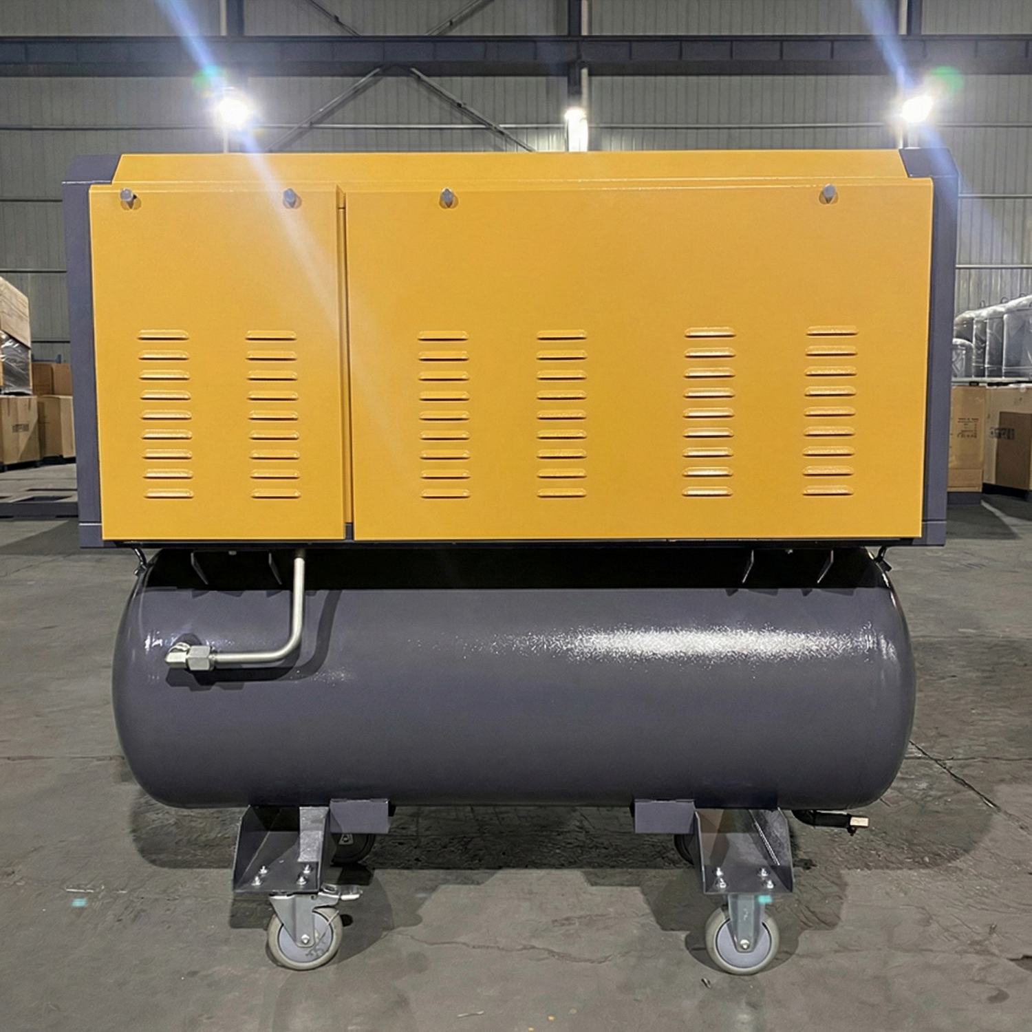 HyperAir VARI-ECO 1100S Single Phase Air Compressor – Direct Drive – 7.5kW / 10.0HP 270L – 38.85CFM/1100LPM – Refrigerated Air Dryer – Tank Mount HyperAir VARI-ECO 1100S Single Phase Air Compressor – Direct Drive – 7.5kW / 10.0HP 270L – 38.85CFM/1100LPM – Refrigerated Air Dryer – Tank Mount