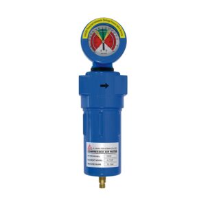 Fusheng T5P Compressed Air Filter Assembly with 3-Micron Particulate Filter, Gauge & Auto Drain – 23CFM/651LPM Fusheng T5P Compressed Air Filter Assembly with 3-Micron Particulate Filter, Gauge & Auto Drain – 23CFM/651LPM