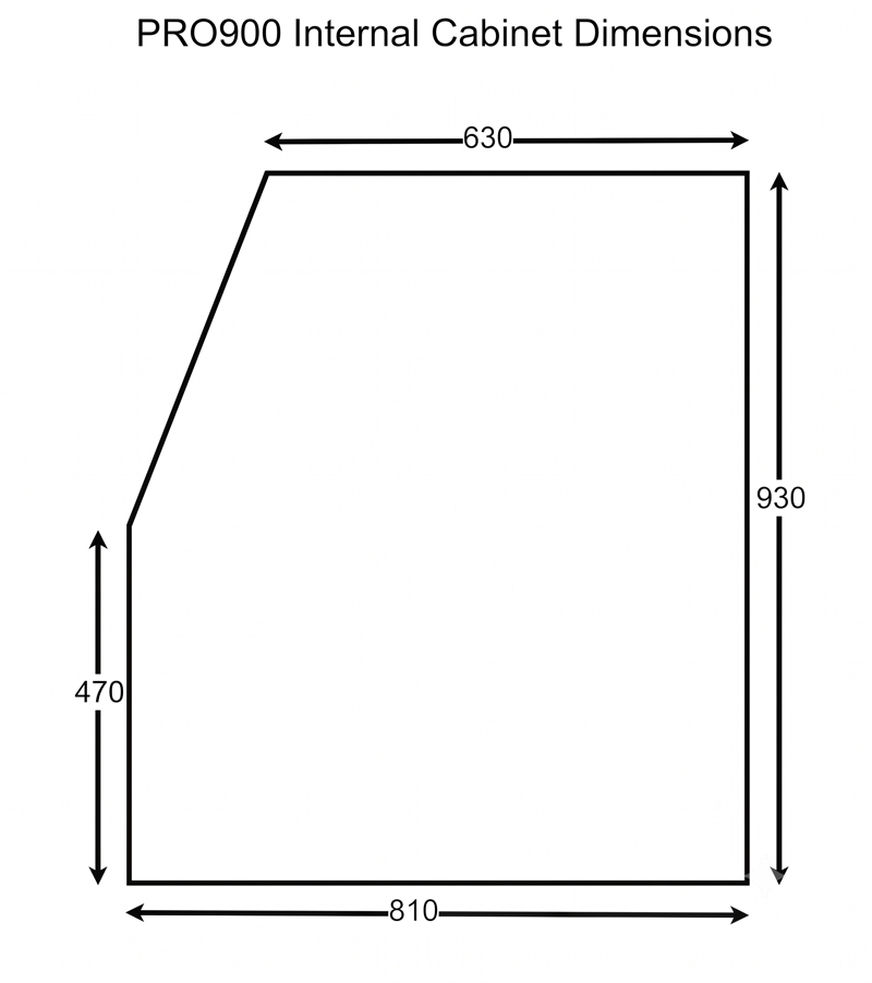 Pro900 Internal Cabinet Dimension Pro900 Internal Cabinet Dimension
